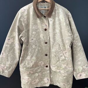 L.L. Bean flowered barn coat 2XL